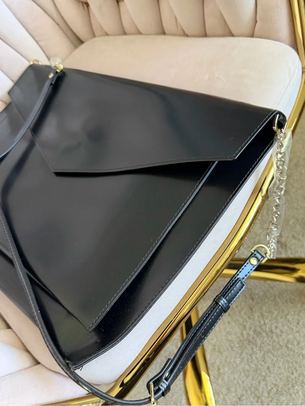 Glass Ladder & Co. The Hepburn Black Vegan Leather Laptop Bag / Document Holder
